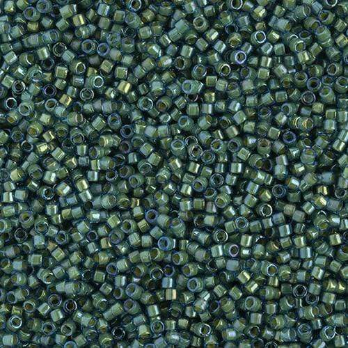 Sundaylace Creations & Bling Delica Beads Delica 11/0 RD Fancy Lined Green Turquoise (2381v)