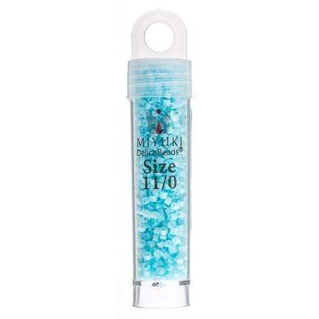 Sundaylace Creations & Bling Delica Beads Delica 11/0 RD Frozen Blue Silk Inside Dyed (1859v)