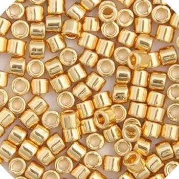 Sundaylace Creations & Bling Delica Beads Delica 11/0 RD Gold 24kt AB Plated (3.3g) (0031v)