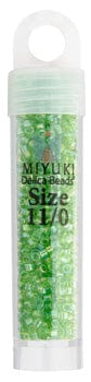 Miyuki Delica Beads Delica 11/0 RD Green AB Transparent AB (1246v)