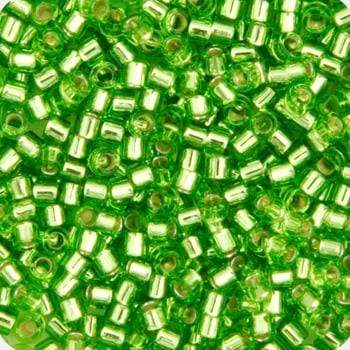 Sundaylace Creations & Bling Delica Beads Delica 11/0 RD Green Lime Silver Lined (1206v)