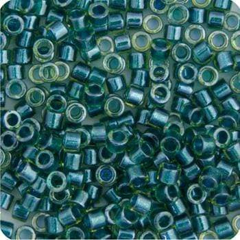 Sundaylace Creations & Bling Delica Beads Delica 11/0 RD Green Teal Sparkle Chartreuse Lined (0919v)