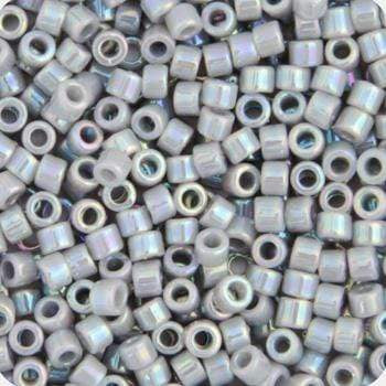 Sundaylace Creations & Bling Delica Beads Delica 11/0 RD Grey Ghost Opaque AB (1579v)