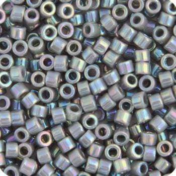 Sundaylace Creations & Bling Delica Beads Delica 11/0 RD Grey Opaque AB (0168v)
