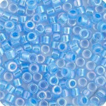 Sundaylace Creations & Bling Delica Beads Delica 11/0 RD Light Blue AB Lined-Dyed (0076v)