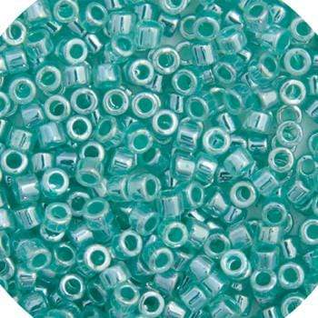 Sundaylace Creations & Bling Delica Beads Delica 11/0 RD Light Crystal Green Aqua Ceylon Lined-Dyed (0238v)