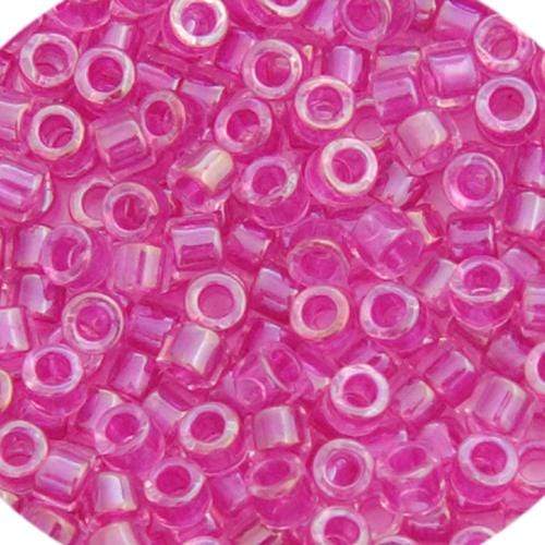 Sundaylace Creations & Bling Delica Beads Delica 11/0 RD Light Fuchsia AB Lined-Dyed (0074v)