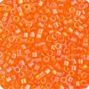 Sundaylace Creations & Bling Delica Beads Delica 11/0 RD Light Orange Transparent AB