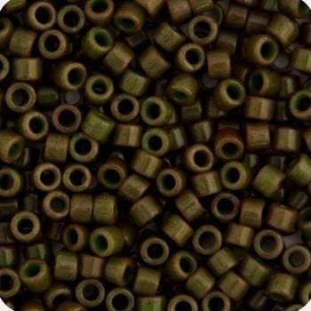 Sundaylace Creations & Bling Delica Beads Delica 11/0 RD Olive Opaque Dyed (0657v)