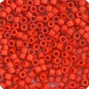 Sundaylace Creations & Bling Delica Beads Delica 11/0 RD Orange Cinnabar Opaque Matte-Dyed (0795v)