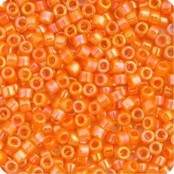 Sundaylace Creations & Bling Delica Beads Delica 11/0 RD Orange Mandarin Opaque AB (1573v)