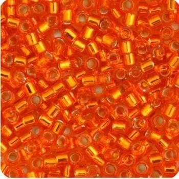 Sundaylace Creations & Bling Delica Beads Delica 11/0 RD Orange Silver Lined (0045v)