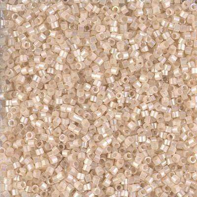 Sundaylace Creations & Bling Delica Beads Delica 11/0 RD Pale Apricot AB Silk Inside Dyed (1874v)