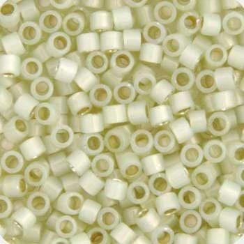 Sundaylace Creations & Bling Delica Beads Delica 11/0 RD Pale Green Lime Opal Silver Lined (1453v)