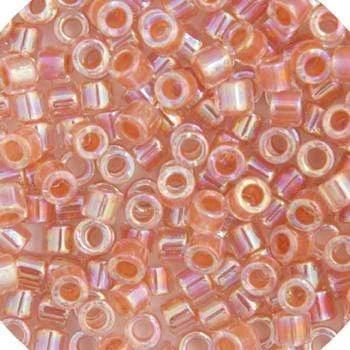 Sundaylace Creations & Bling Delica Beads Delica 11/0 RD Peach AB Lined-Dyed (0054v)