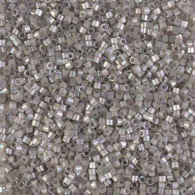 Sundaylace Creations & Bling Delica Beads Delica 11/0 RD Pewter AB Silk Inside Dyed (1877v)
