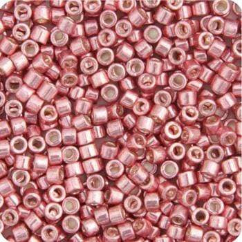 Sundaylace Creations & Bling Delica Beads Delica 11/0 RD Pink Blush Opaque Glavanized-Dyed Metallic (0435v)