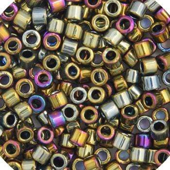 Sundaylace Creations & Bling Delica Beads Delica 11/0 RD Purple AB Metallic Gold (0029v)