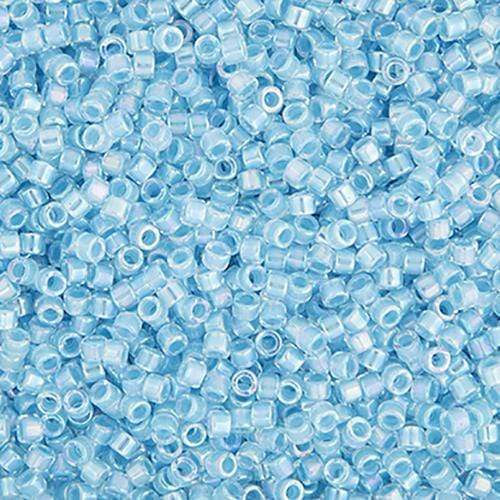 Sundaylace Creations & Bling Delica Beads Delica 11/0 RD Sky Blue AB Lined-Dyed (0057v)