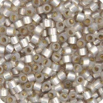 Sundaylace Creations & Bling Delica Beads Delica 11/0 RD Smoke Grey Alabaster/Opal Silver Lined-Dyed (0630v)