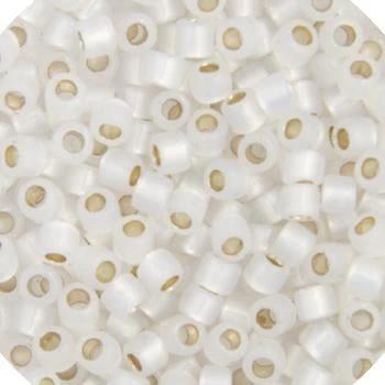 Sundaylace Creations & Bling Delica Beads Delica 11/0 RD White Opal Silver Lined (0221v)