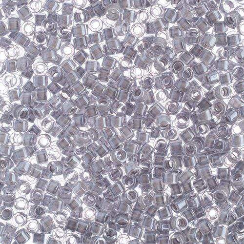 Miyuki Delica Beads Delica 11/0 Round Fancy Lined Pale Grey