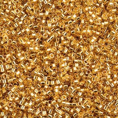 Sundaylace Creations & Bling Delica Beads Delica 11/0 Transparent Honey Goldlined, 3.3g (2525v)