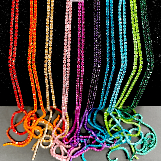 Sundaylace Creations & Bling Promotions "Good Soup" 10 x 1 yard Ss6 Coloured Metal Rhinestone Metal Set, Promotions