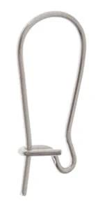 John Beads Basics Kidney Earwire Surgical Steel (17*8mm) Earring Findings 100 pcs, Basics