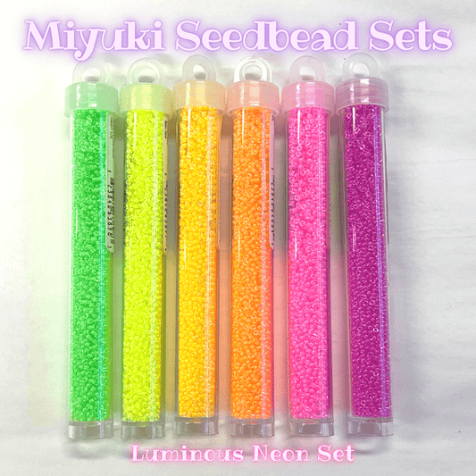 Preciosa Promotions Luminous Neon Set, 11/0 Miyuki Seed Beads, Set of 6 x 22g vials