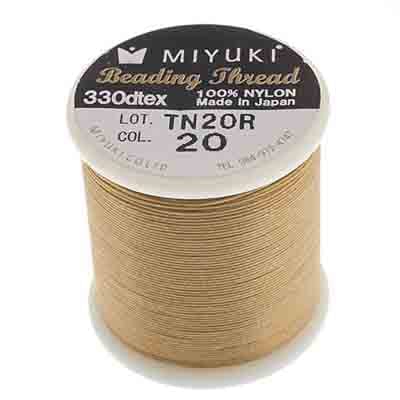 Sundaylace Creations & Bling Basics Brown Biscotti *Tan* Miyuki Nylon Beading Thread B (50m Spool)