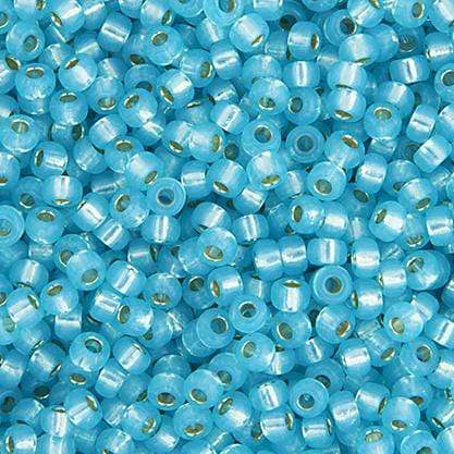 Sundaylace Creations & Bling Miyuki Seed Bead 11/0 Miyuki Seed Bead 11/0 Aqua Silver Lined Dyed Alabaster