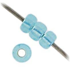 Sundaylace Creations & Bling Miyuki Seed Bead 11/0 Miyuki Seed Bead 11/0 Aqua Silver Lined Dyed Alabaster