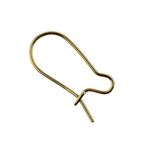 Sundaylace Creations & Bling Basics Must Have Findings - Earwire Kidney (apx 19x10mm) Gold 46pcs, Earring Finding, New Beader Basics