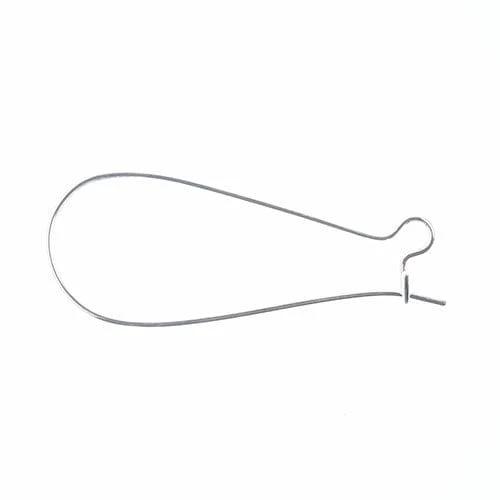 Sundaylace Creations & Bling Basics Must Have Findings - Earwire Kidney Large (apx 33x15mm) Silver 34pcs, Earring Finding, New Beader Basics