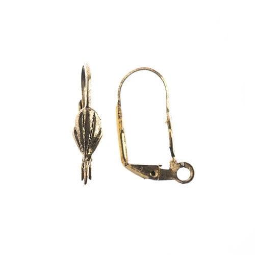 Sundaylace Creations & Bling Basics Must Have Findings - Earwire Leverback (apx 19mm) Antique Gold 10pcs, Earring Finding, New Beader Basics