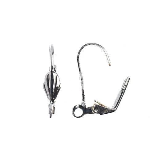Sundaylace Creations & Bling Basics Must Have Findings - Earwire Leverback (apx 19mm) Silver 10pcs, Earring Finding, New Beader Basics