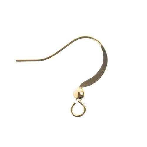 Sundaylace Creations & Bling Basics Must Have Findings - Earwire w/ Bead Gold 60pcs, Earring Finding, New Beader Basics