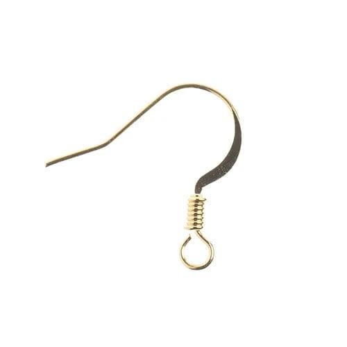 Sundaylace Creations & Bling Basics Must Have Findings - Earwire w/ Coil Gold 60pcs, Earring Finding, New Beader Basics