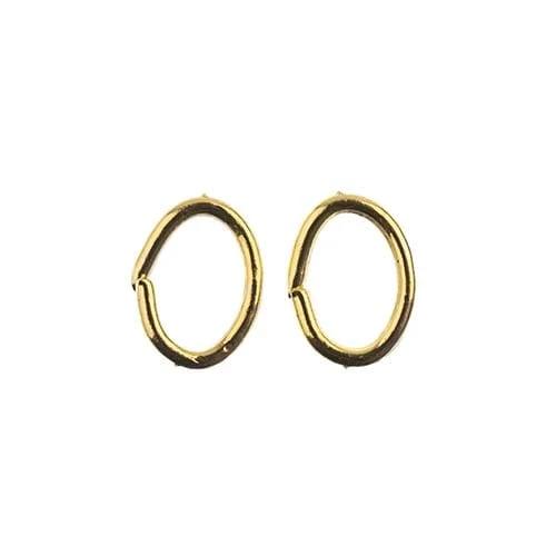Sundaylace Creations & Bling Basics Must Have Findings - Jump Ring Oval 6x5mm Gold 98pcs, Earring Finding, New Beader Basics