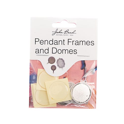 Sundaylace Creations & Bling Basics Must Have Findings - Round Pendant Frame 22mm Antique Silver 4pcs, Earring Finding, New Beader Basics