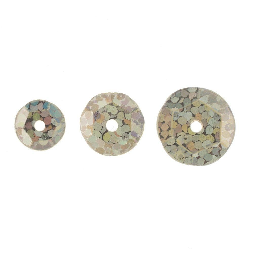 Sundaylace Creations & Bling Sequins Sequins Round 6/8/10mm 700pcs Hologram Champagne