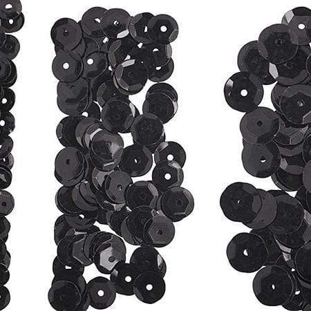 Sundaylace Creations & Bling Sequin Sequins Round 6/8/10mm Hologram Black