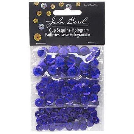 Sundaylace Creations & Bling Sequin Sequins Round 6/8/10mm Hologram Cobalt Blue