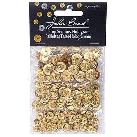 Sundaylace Creations & Bling Sequin Sequins Round 6/8/10mm Hologram Light Gold