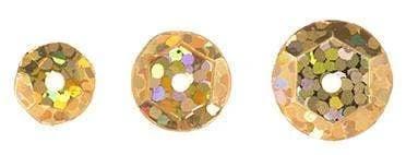 Sundaylace Creations & Bling Sequin Sequins Round 6/8/10mm Hologram Light Gold