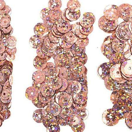 Sundaylace Creations & Bling Sequin Sequins Round 6/8/10mm Hologram Peach