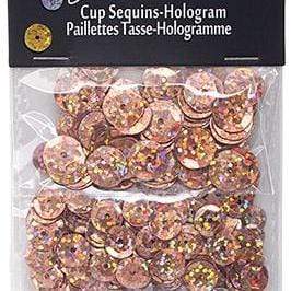 Sundaylace Creations & Bling Sequin Sequins Round 6/8/10mm Hologram Peach