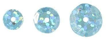 Sundaylace Creations & Bling Sequin Sequins Round 6/8/10mm Hologram Sky Blue