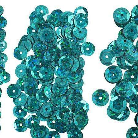 Sundaylace Creations & Bling Sequin Sequins Round 6/8/10mm Hologram Teal